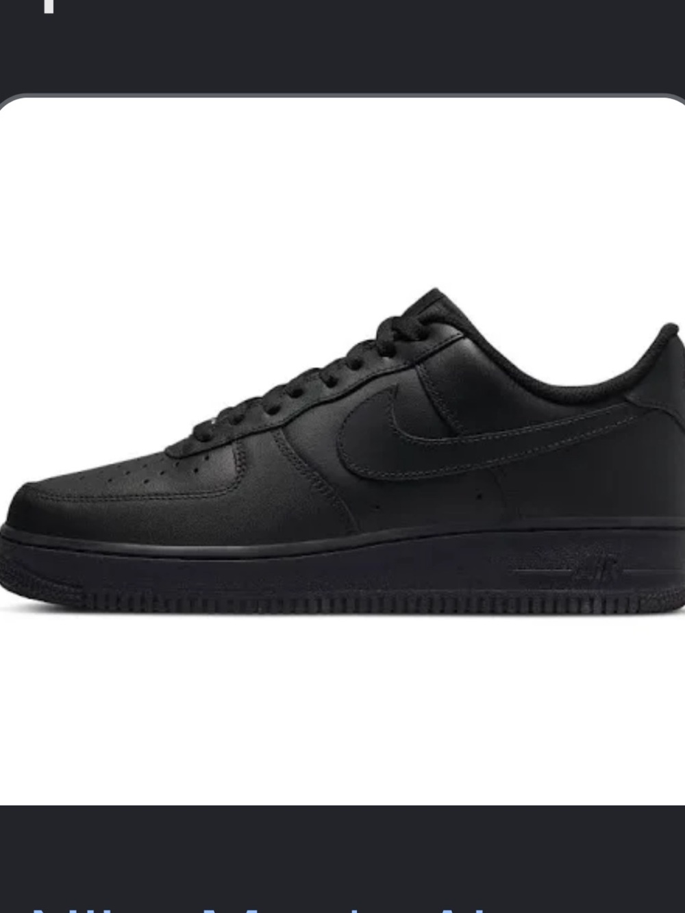 BLACK MENS AIR FORCE ONES 07